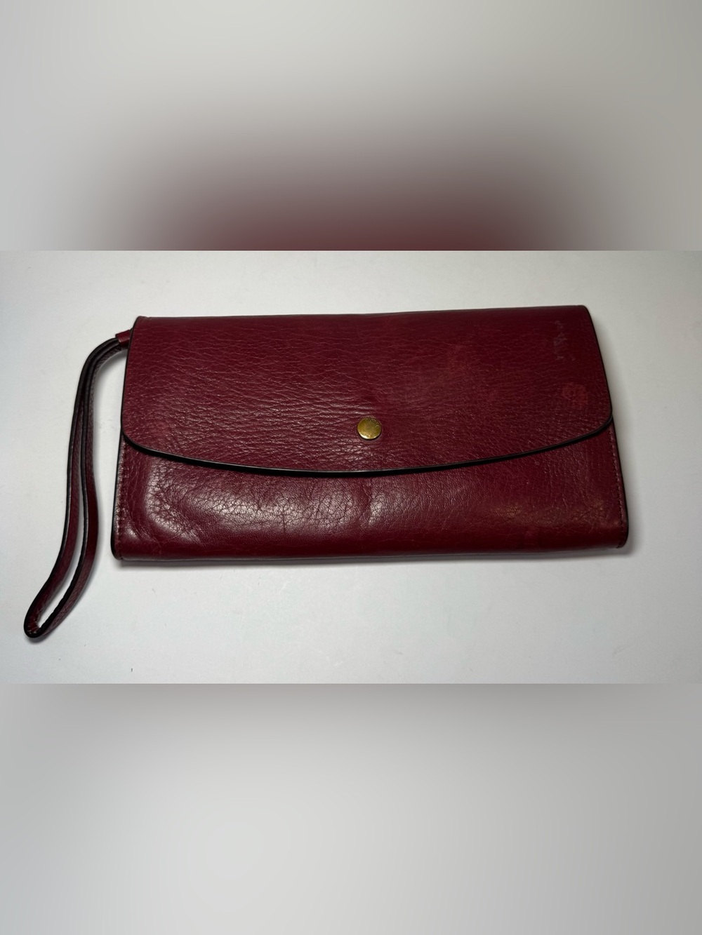 Vintage FOSSIL Burgundy Leather Wallet ~ QUALITY!